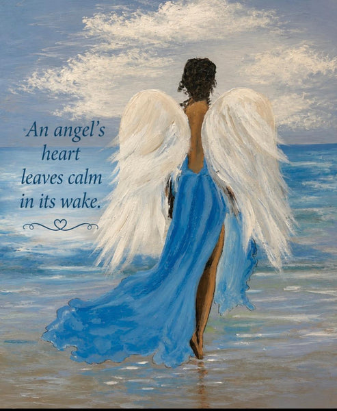 Canvas Print 11" X 14" - Angel at the Beach - (Healing Art)