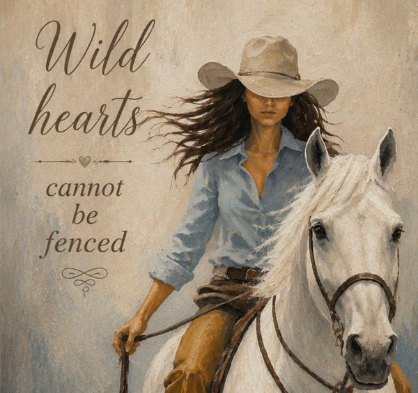 Canvas Print 11" X 14" - Girl Riding Horse -  (Healing Art)