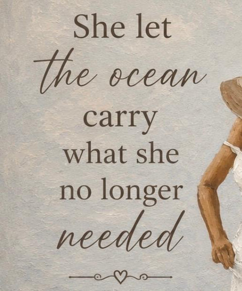 Canvas Print 11" X 14" - Lady at the Beach - (Healing Art)