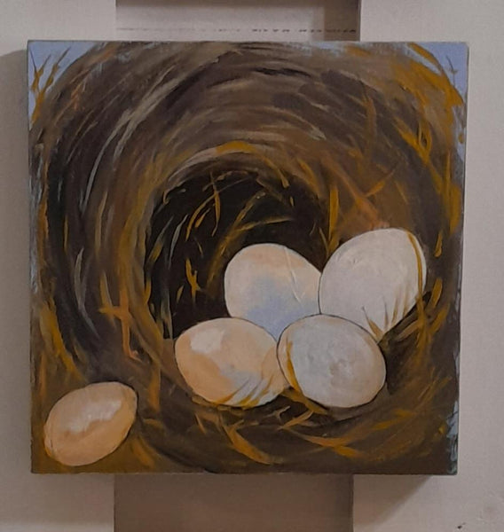 DIY  #B6  Nest with Bird Eggs