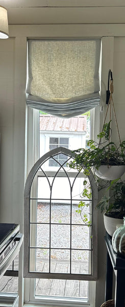 Roman Shade #076  (Light & Airy Linen Relaxed,  LINED