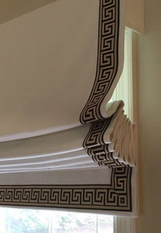 Roman Shade #LD123  (with Fabulous Greek Key Trims)