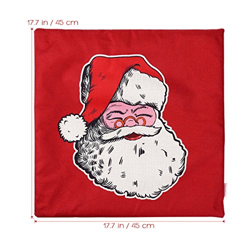 UNOMOR Christmas Pillow Covers for Sofa Bedroom Home Décor – Set of 6 (18’’ X 18’’)
