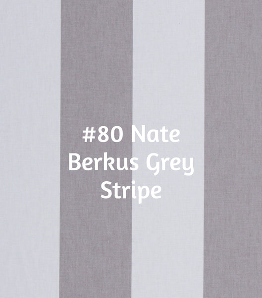 Roman Shade #Nate Gray & White Stripe