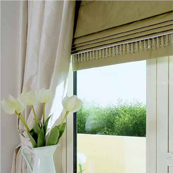 $192.00 Roman Shade with Beads #3P199