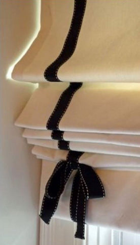 $144.00 Roman Shade with Ribbon & Bow, Unlined #4P091