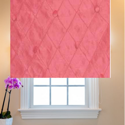Roman Shade #067  (Silk with Buttons)