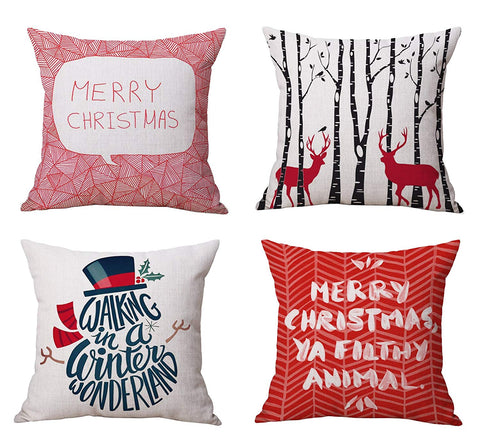 TP131  Woodsy Christmas Throw Pillows Group