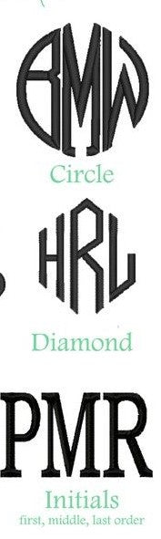 Roman Shade #LD115  (Monogrammed, Banded in Cotton Webbing)