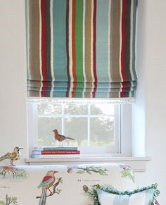 $184.00 Roman Shade Wide Stripe #4P106