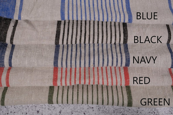 Info  #620 Roman Shade Stripe LINEN
