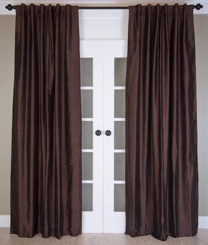 #4P305 Brown SILK Curtain
