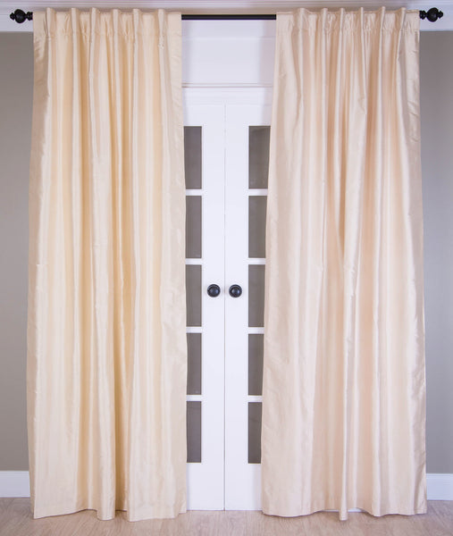 #3P307  Ivory SILK Curtain