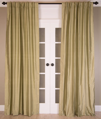 #7P312 " Greens" SILK Curtain