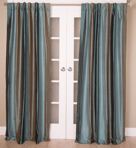 #12P3 Striped SILK Curtain
