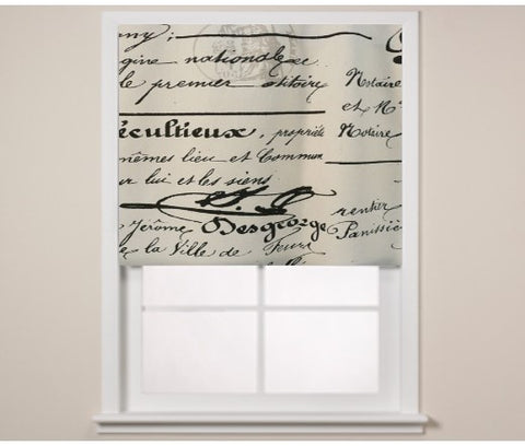 $184.00 Roman Shade "Words" #4P102