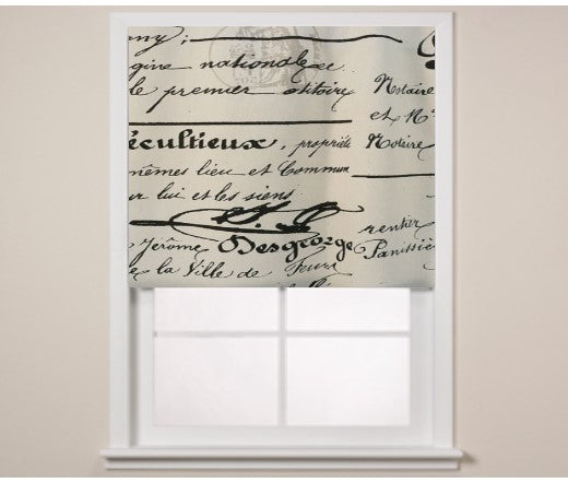 $184.00 Roman Shade "Words" #2P102