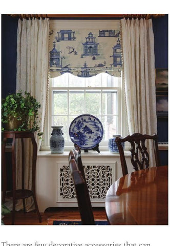 #099 Toile Roman with Scalloped Edge  (slats) YOU PAY  1/2  DOWN