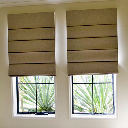 #113 (Look-a-Like) Burlap Roman Shades