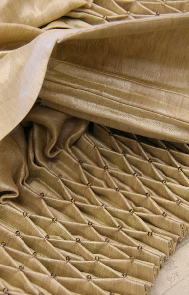 #3000 Smocked Drapes 100% Silks with BEADS