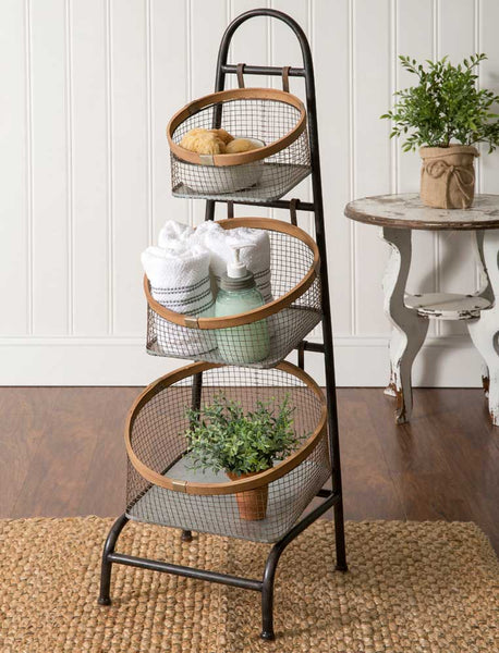 Three Basket Floor Display