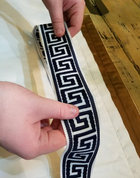 $218.00 Roman Shade with Fabulous Grecian Trims #2P123